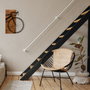 Wallity Bisiklet Accesorio decorativo de pared Negro y Nogal